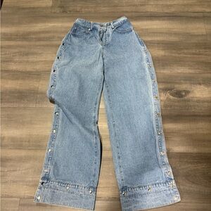 Classic Light Blue Wide Leg Jeans